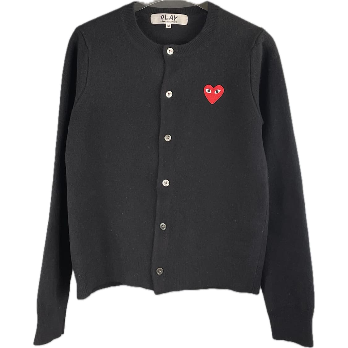 [M] 꼼데가르송 레드와펜 여성 울 가디건 상품이미지1