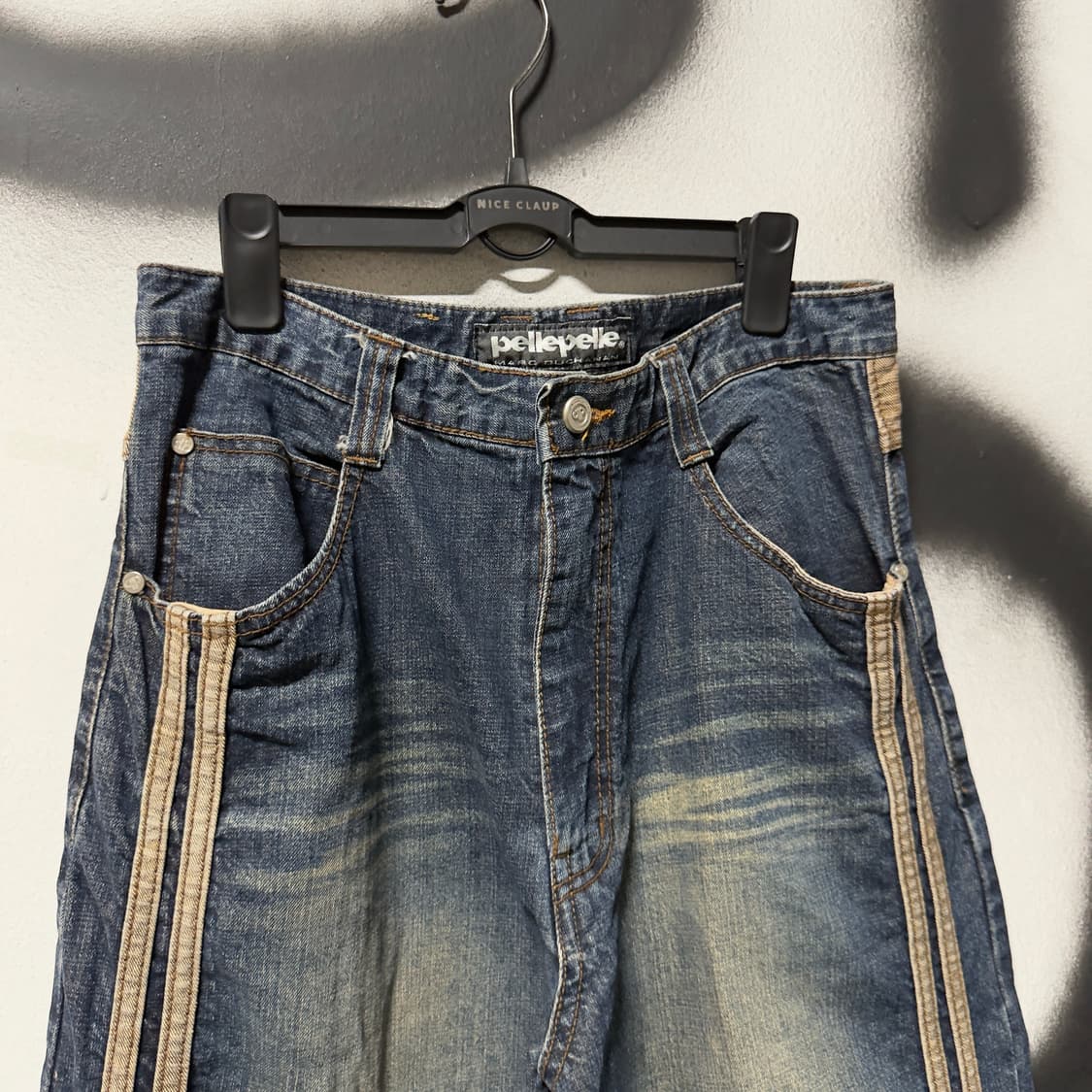 Pelle Pelle 00s 멀티 디테일 그런지 스타일 벌룬 데님 팬츠 상품이미지3