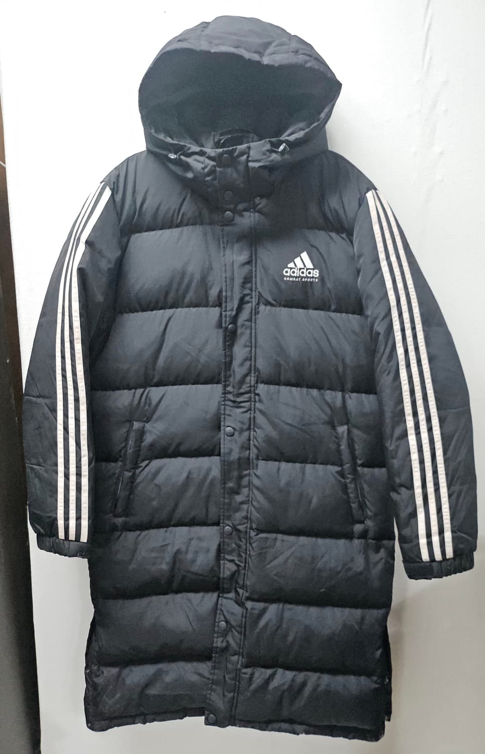 아디다스 3선 롱패딩 블랙 상품이미지1