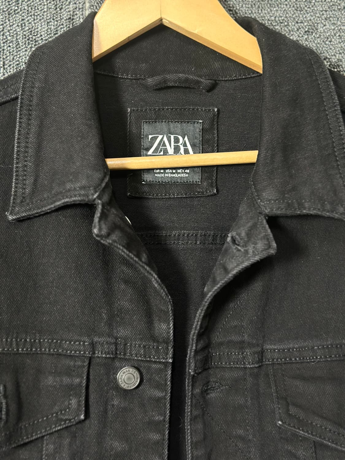 자라 블랙 데님 자켓 M 상품이미지3