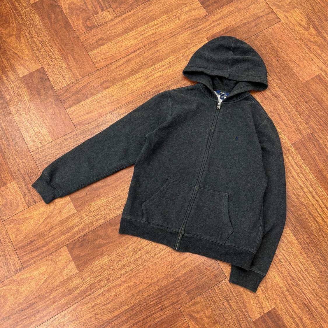90 폴로 랄프로렌 차콜 후드 집업  상품이미지2