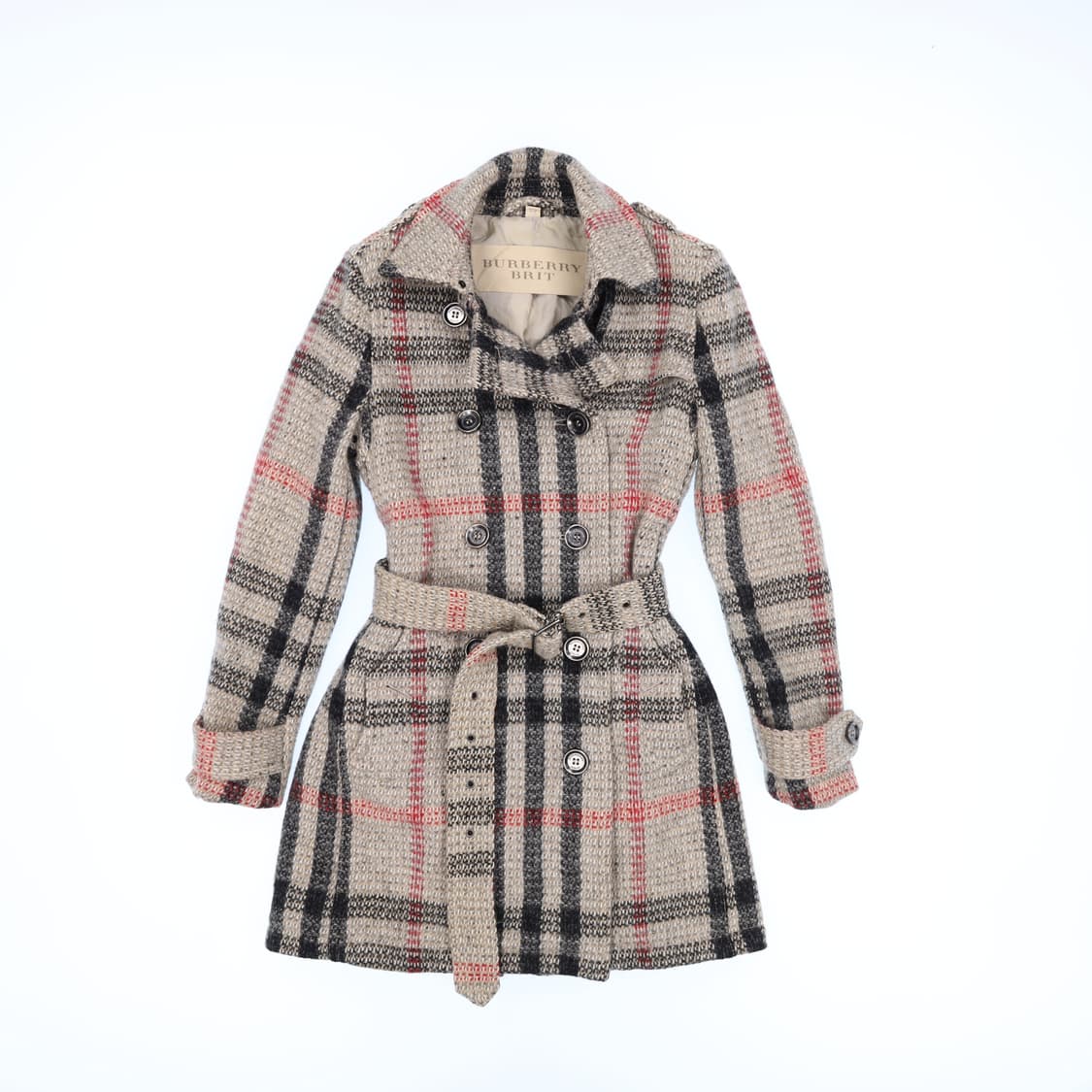 UK6 버버리 브릿 노바체크 벨티드 울 코트 N7347 상품이미지1