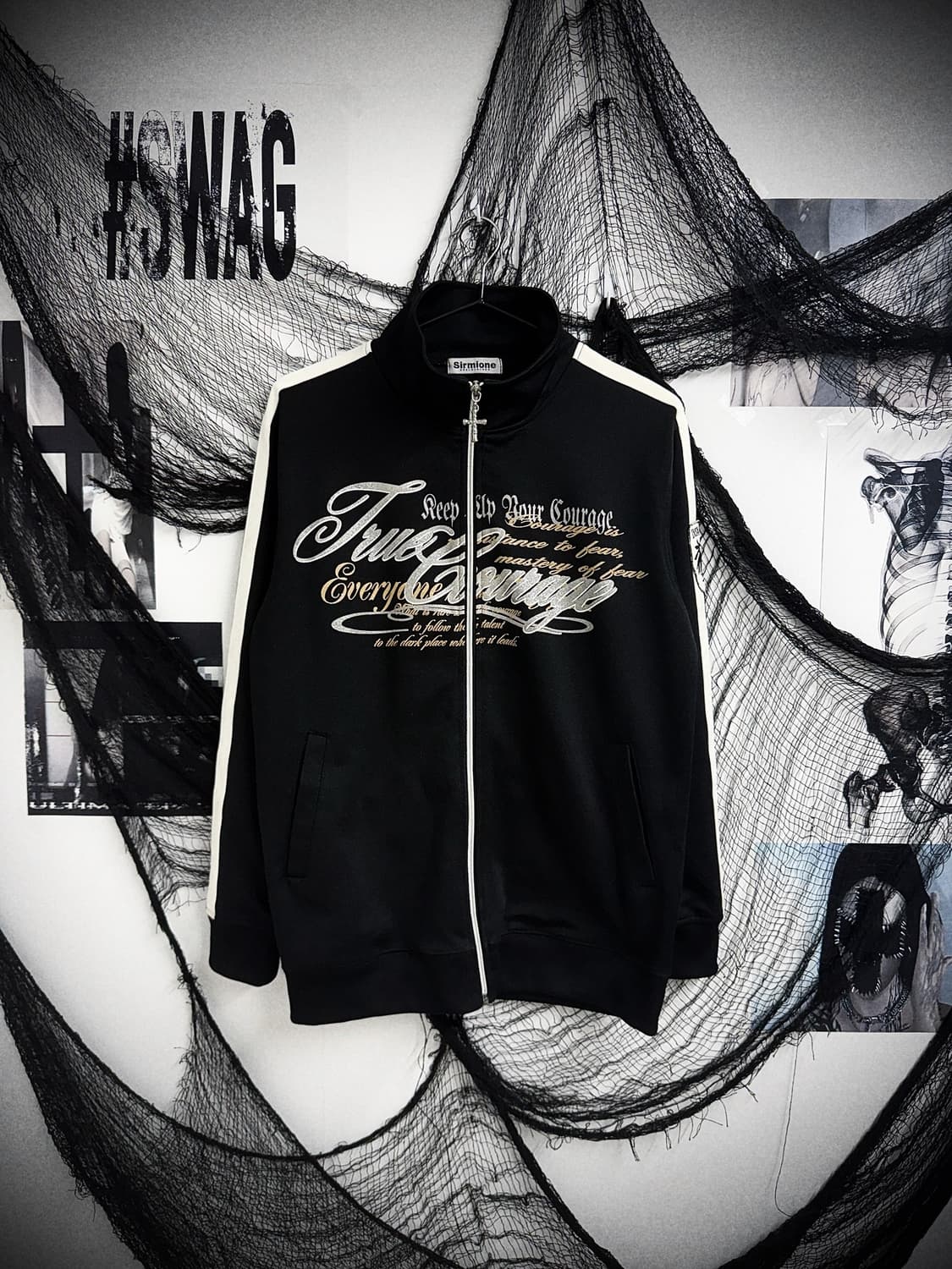 00s printing cross zipper jersey 상품이미지1
