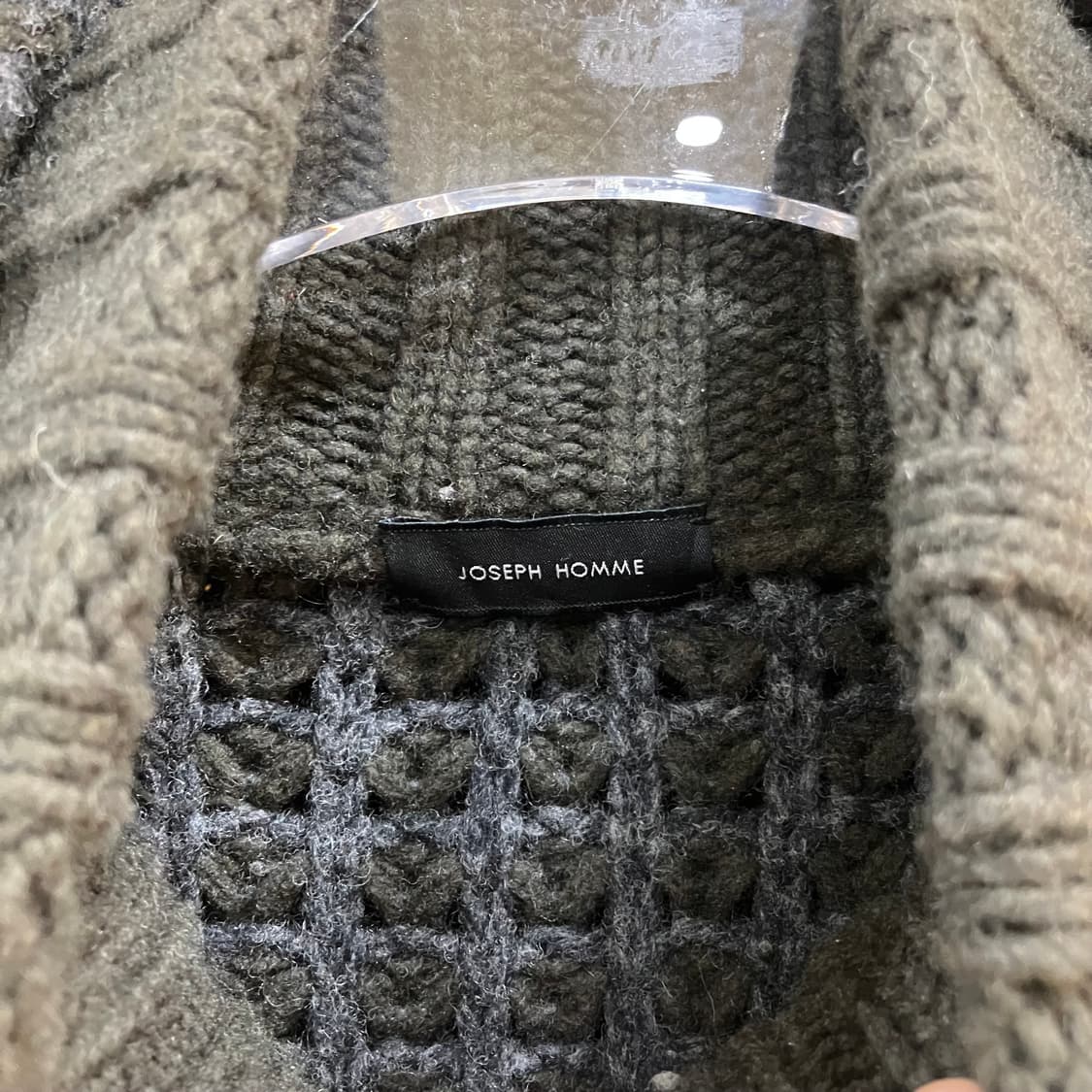 조셉 옴므 카키 후드 니트 가디건 50 상품이미지2