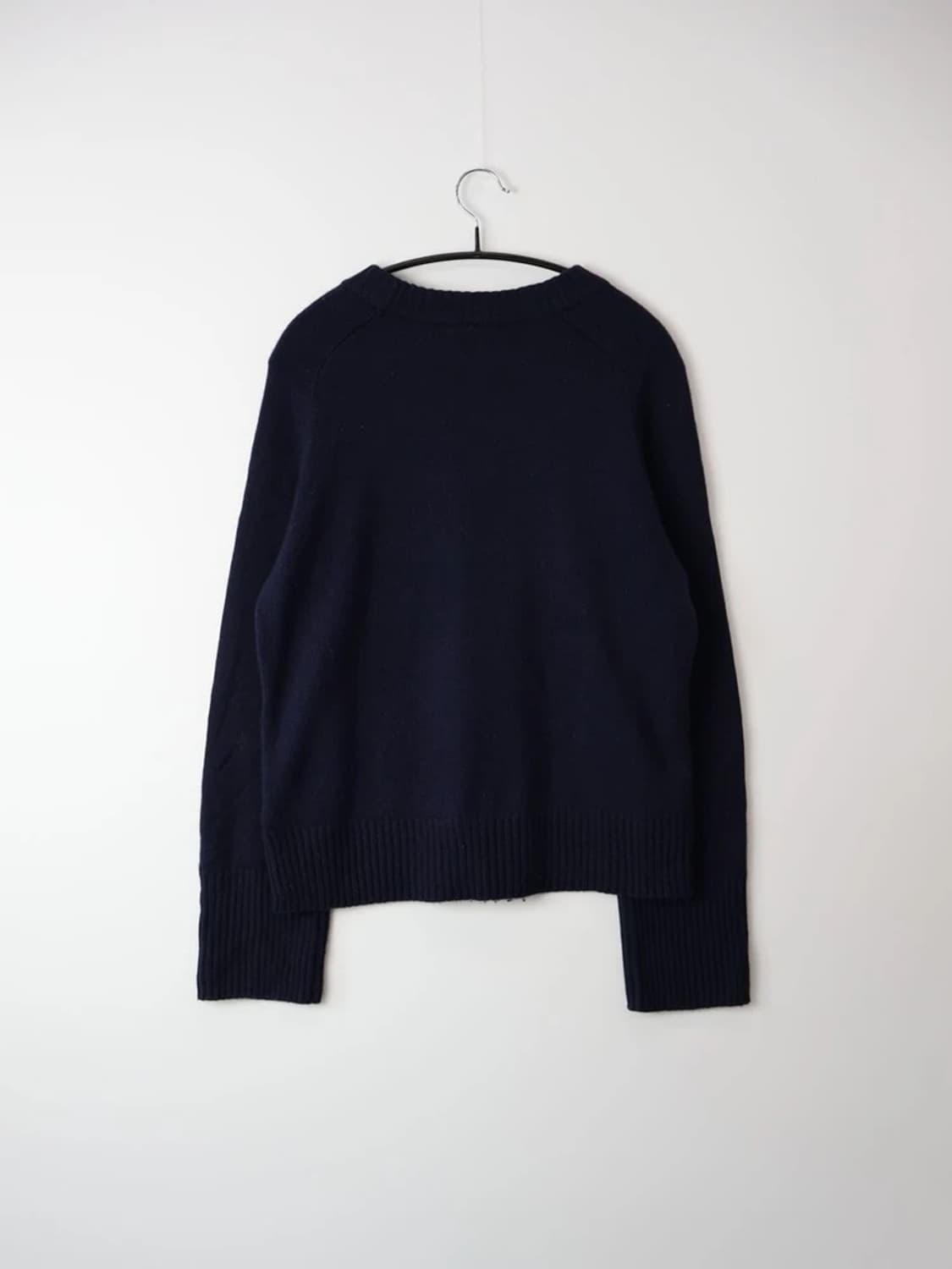 COS Navy Cashmere Crewneck Knit 상품이미지4