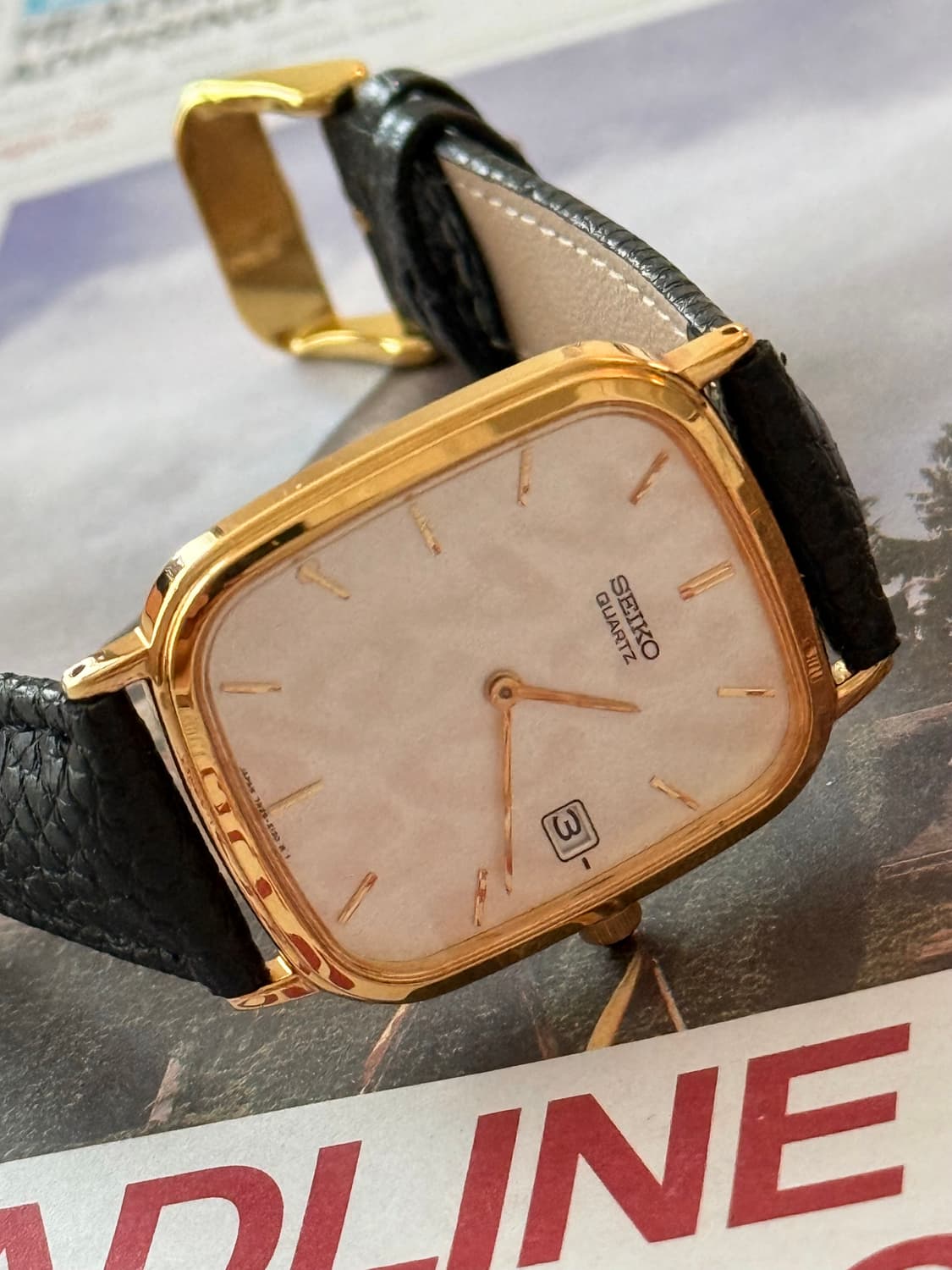 Seiko 세이코 스노우 플래이크 스퀘어 쿼츠 상품이미지4