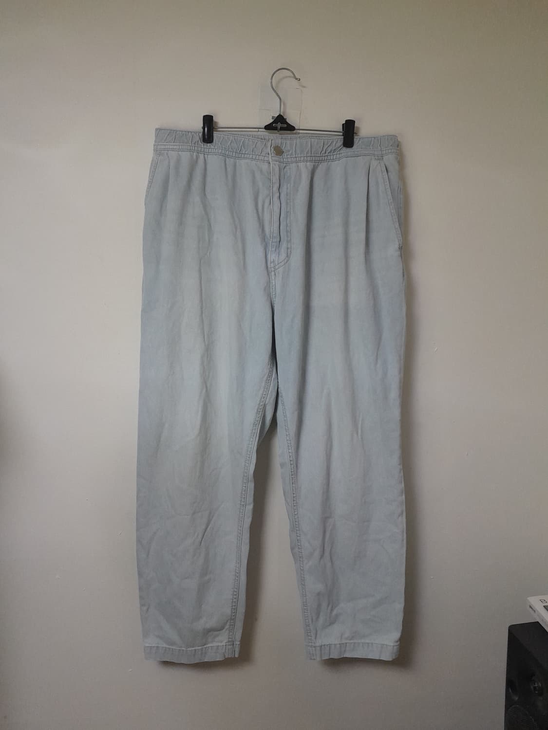 24SS 솔리드옴므 연청 밴딩 데님바지 52/36" 상품이미지2