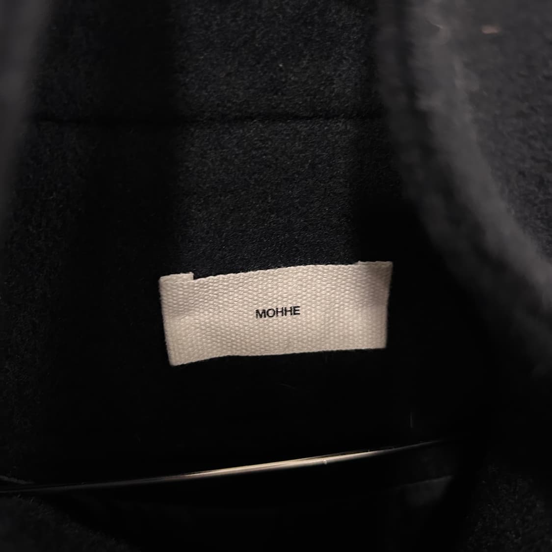 모흐 코리아 울 모직 플랫 하이넥 롱코트 상품이미지3