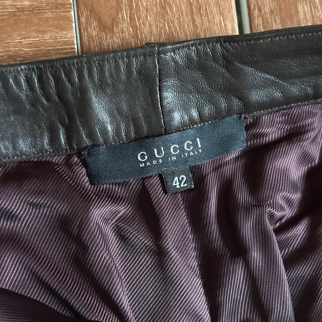 Gucci Italy made genuine leather pants 상품이미지8
