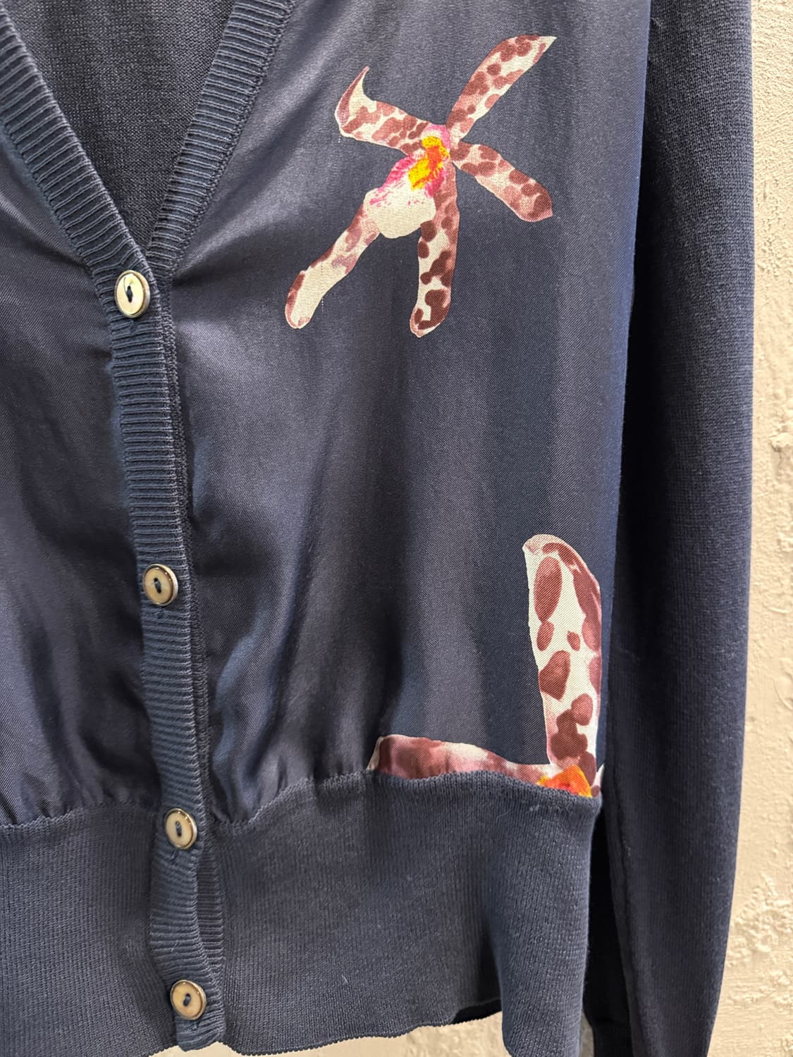 살바토레 페라가모 실크 프린트 니트 가디건 L 상품이미지3