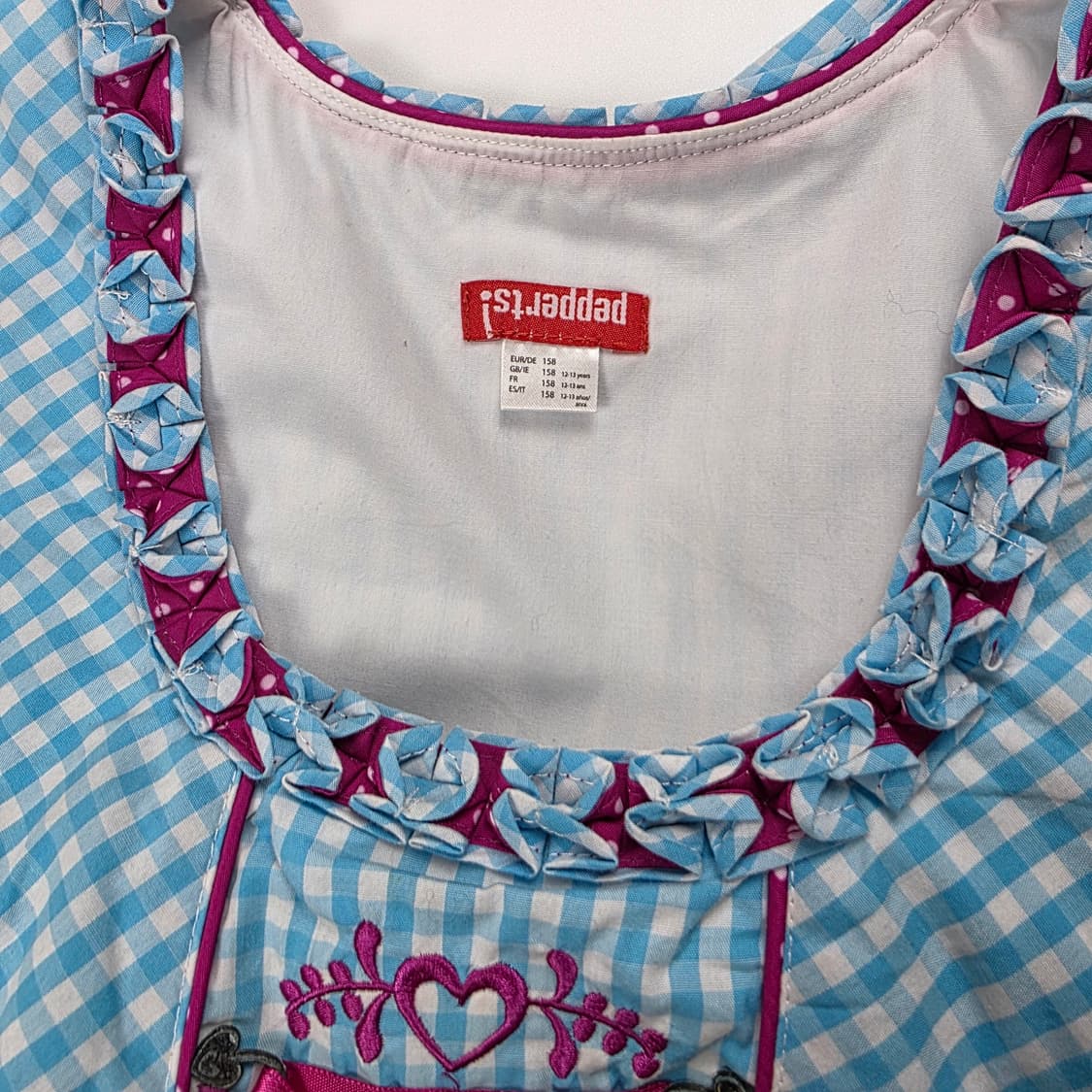 깅엄체크 디른들 원피스 상품이미지6