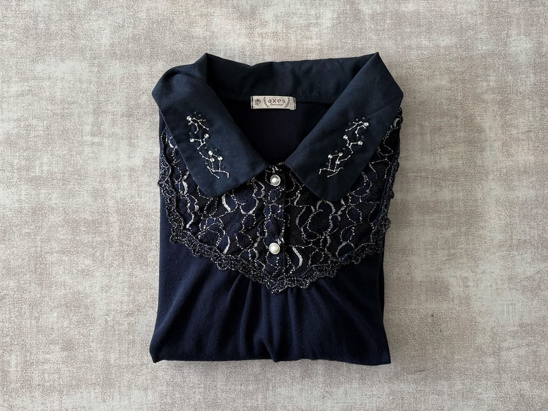 axes femme) collar top 상품이미지2