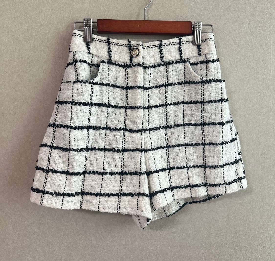 자라 트위드 하이웨스트쇼츠 XS 상품이미지2