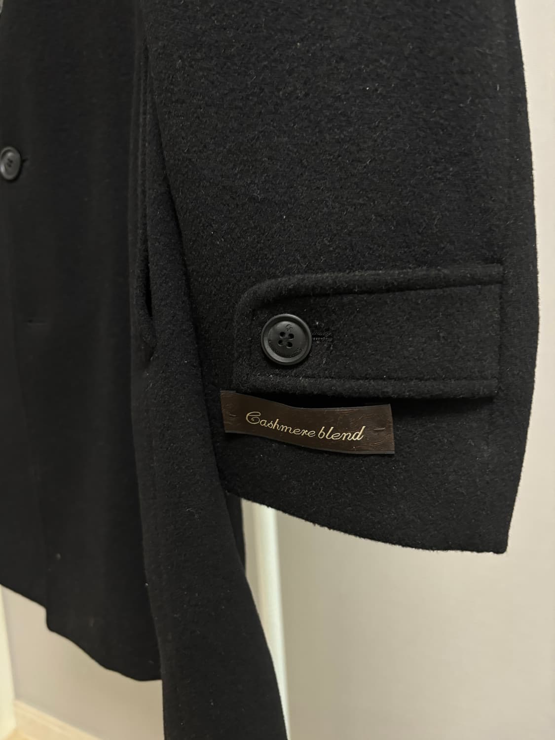 남성 블랙 캐시미어 코트 상품이미지4