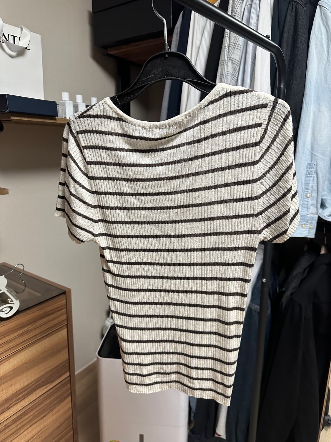 8seconds 에잇세컨즈 골지 스트라이프 반소매 가디건(S)    상품이미지6