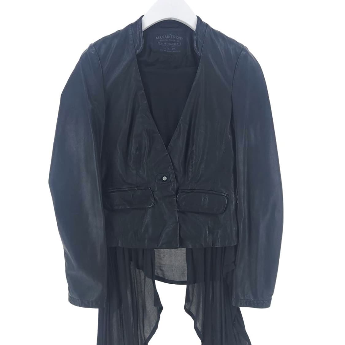 [여6]올세인츠 블랙 레이어드 가죽 자켓[Y64-005] 상품이미지1