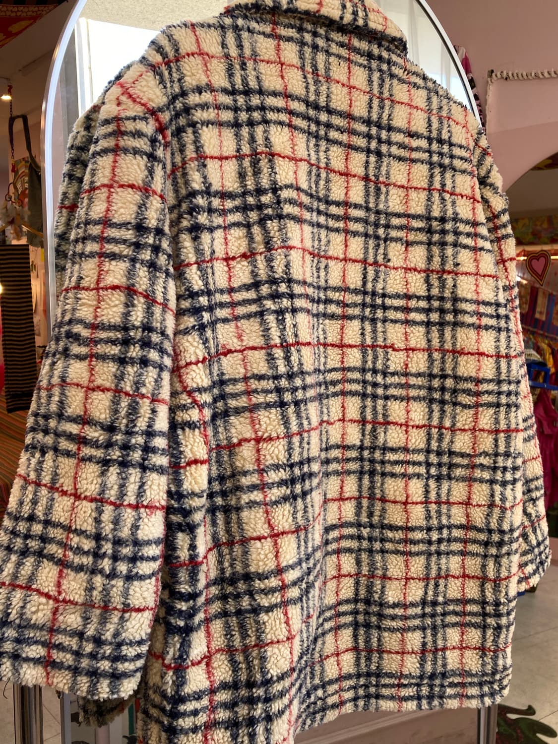 빈티지 체크 뽀글이 후리스 상품이미지7