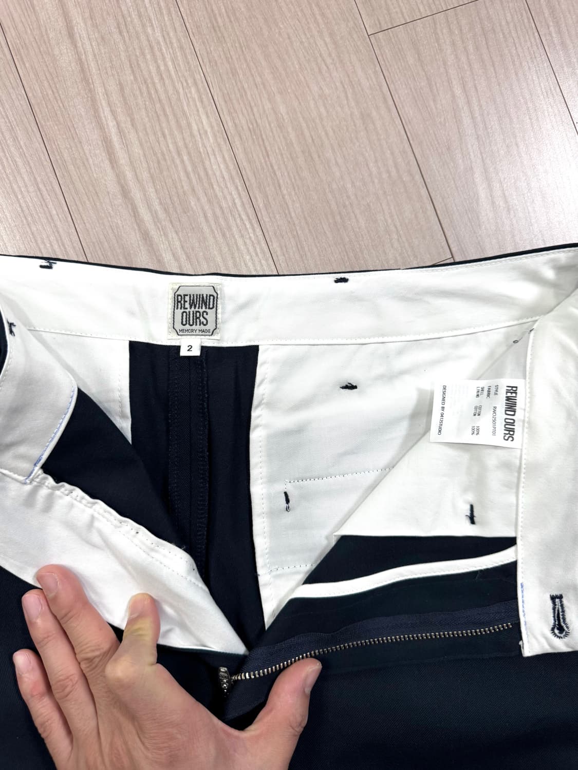 [새제품/2] 리와인드아워스 CHINO PANTS - 네이비 상품이미지7