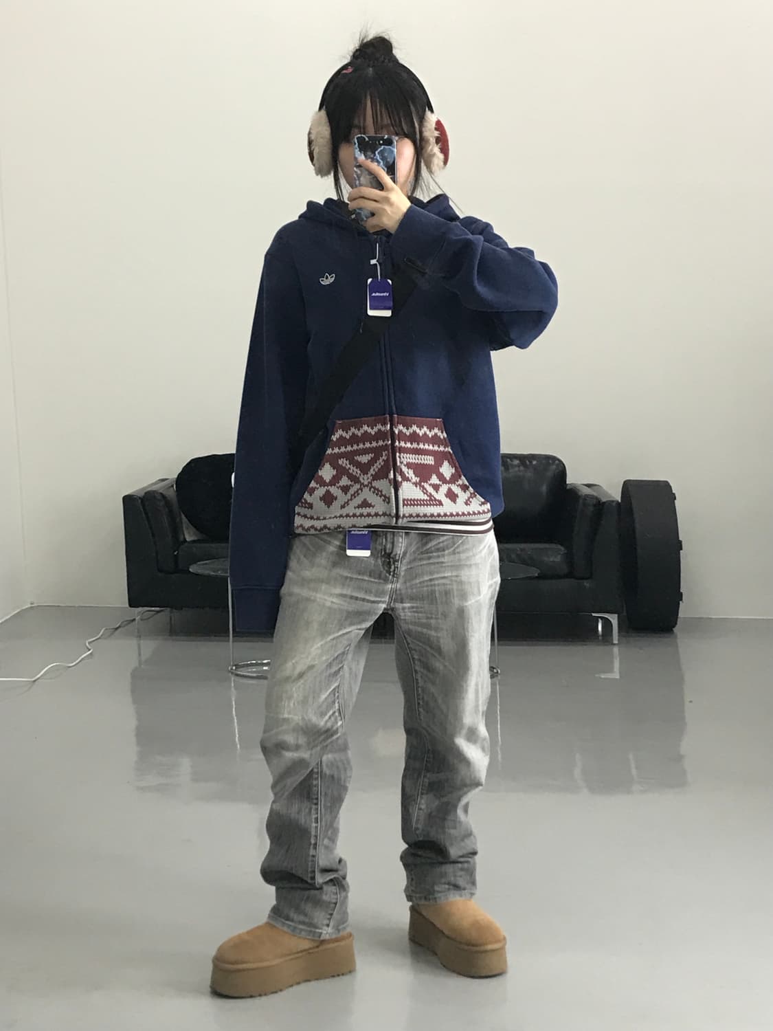 빈티지 아디다스 노르딕 네이비 후드집업 상품이미지1