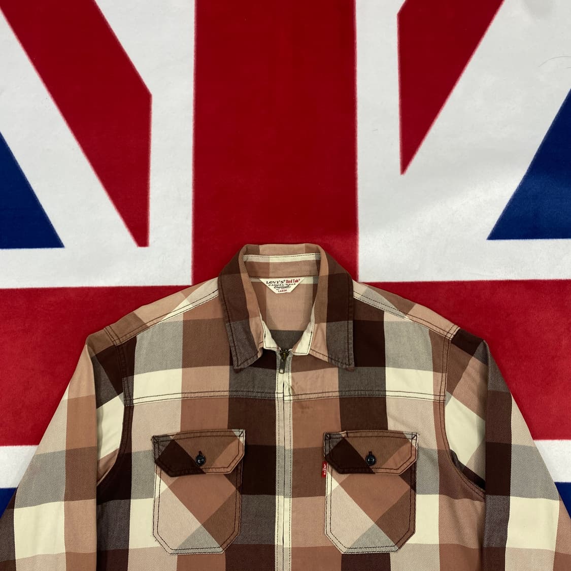 리바이스 체크 셔츠 블루종 L  상품이미지3