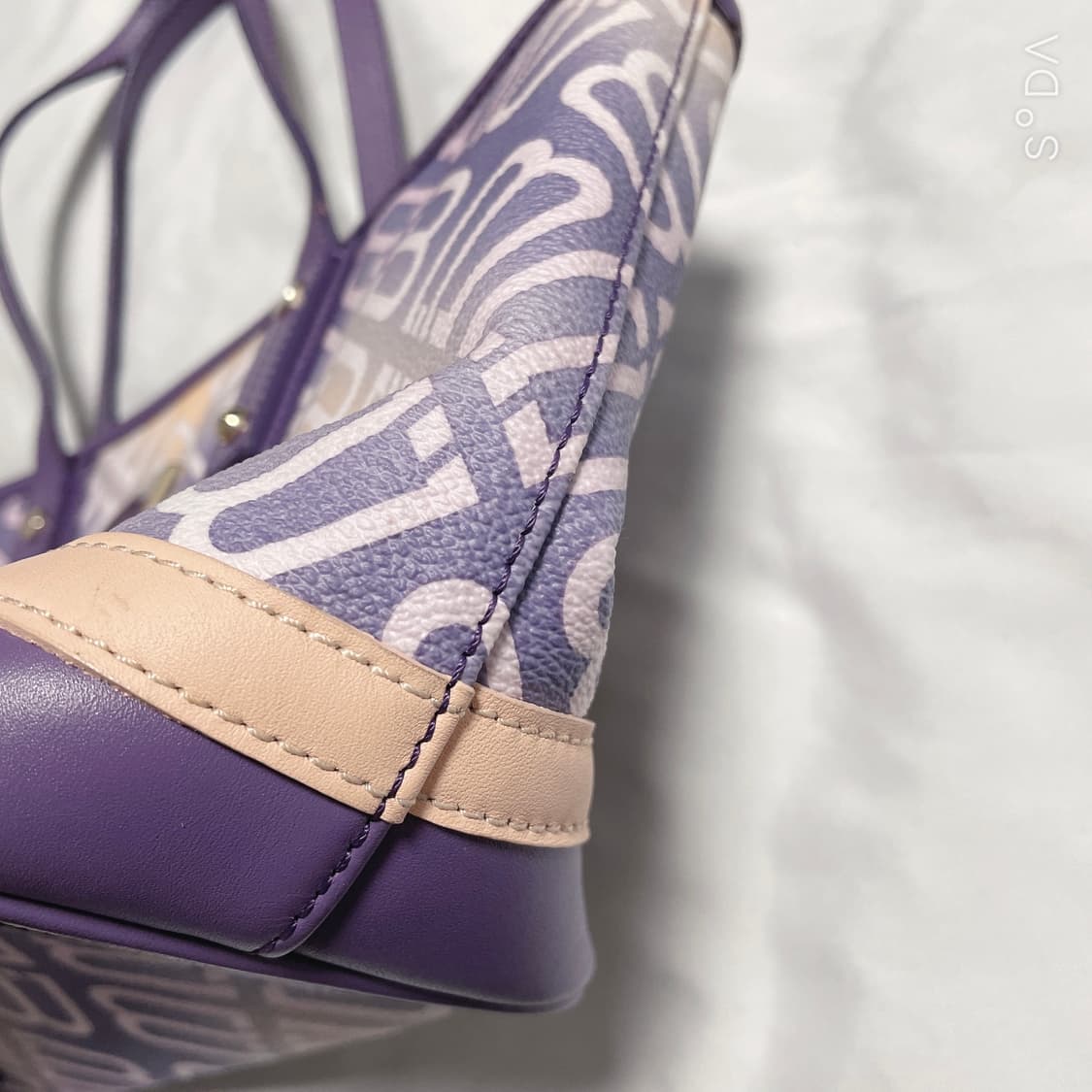 발렌시아가 BB로고   토트백 퍼플 상품이미지4