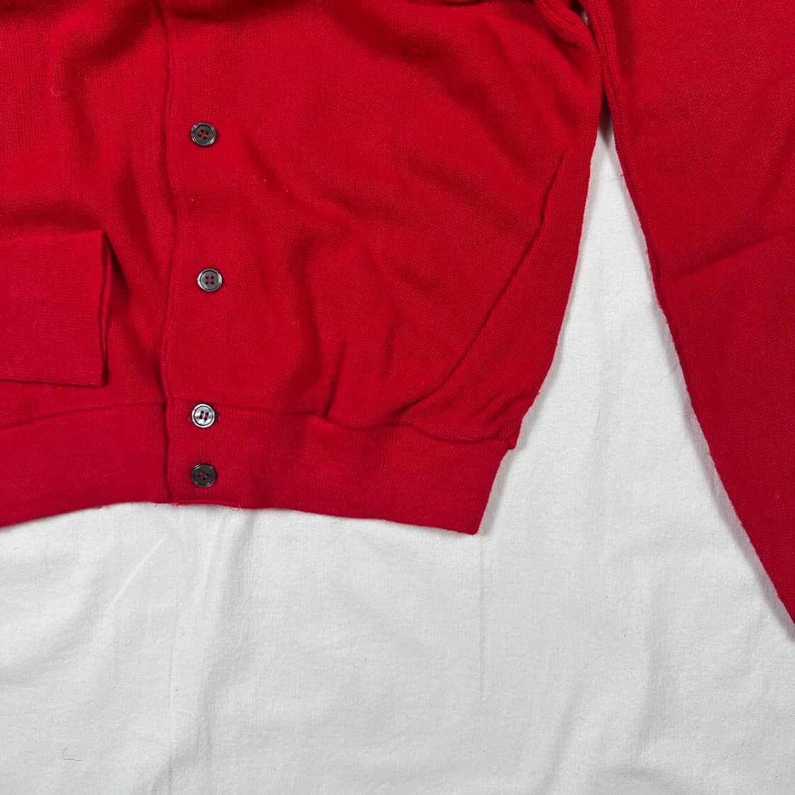 80‘s izod 라코스테 블루 로고 올론아크릴 가디건 상품이미지5