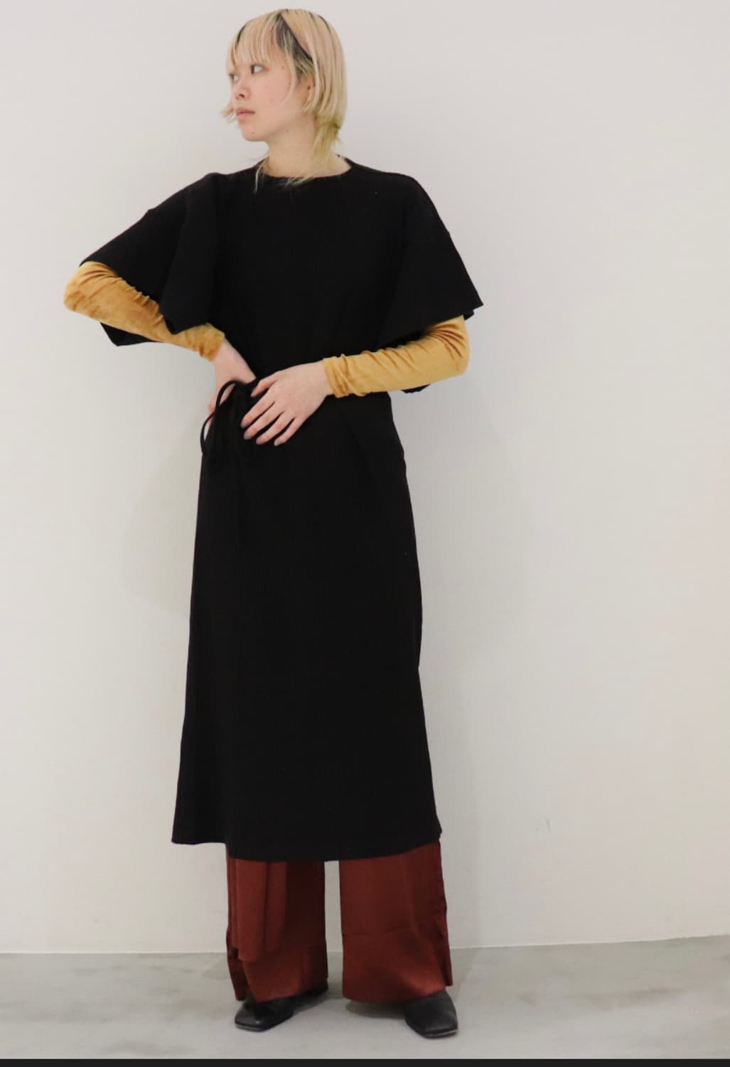 베이스레인지 Baserange Clair Dress  Black/S 상품이미지1