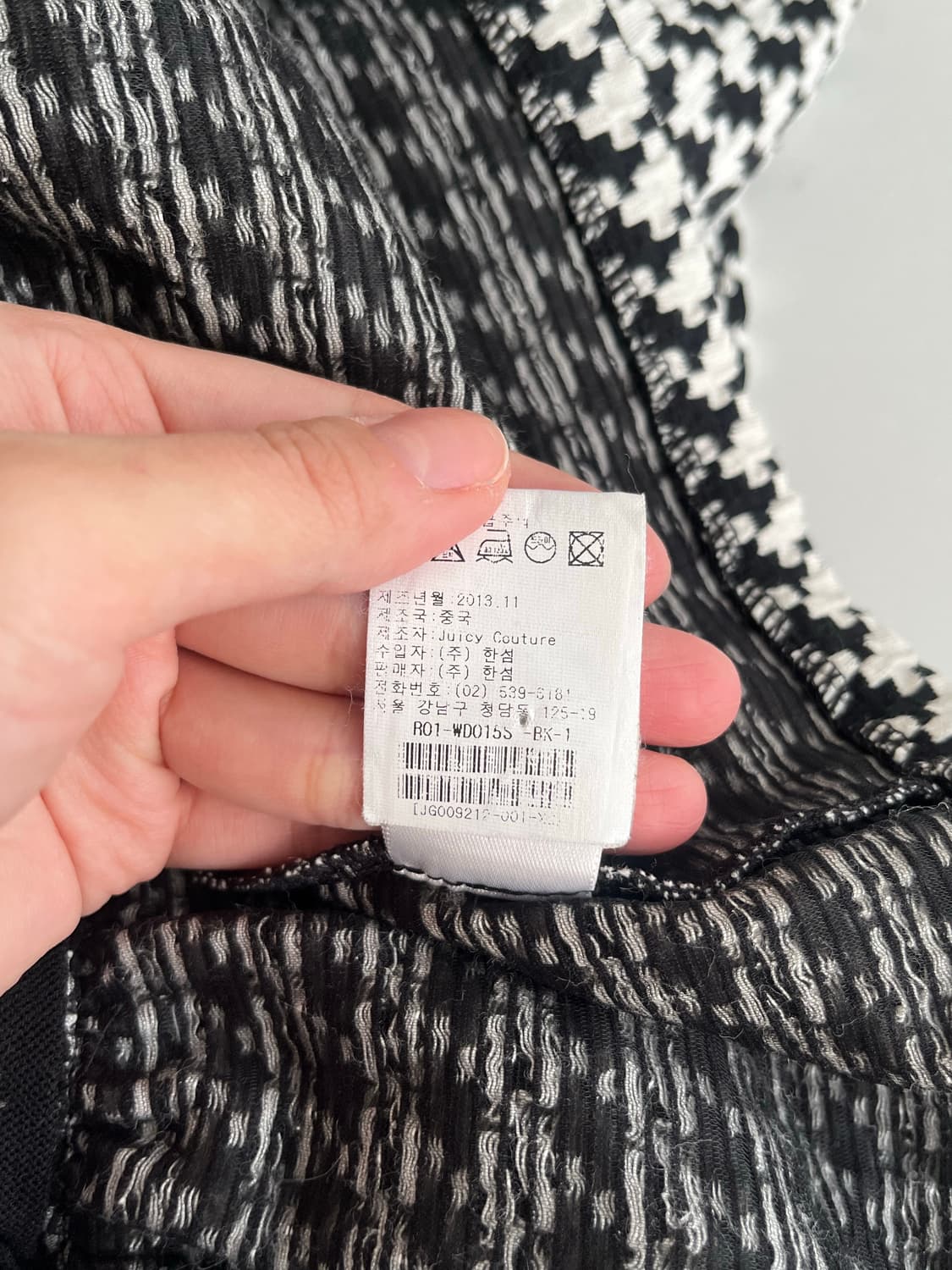 XS) 한섬 쥬시꾸뛰르 체크 미니 원피스 상품이미지6