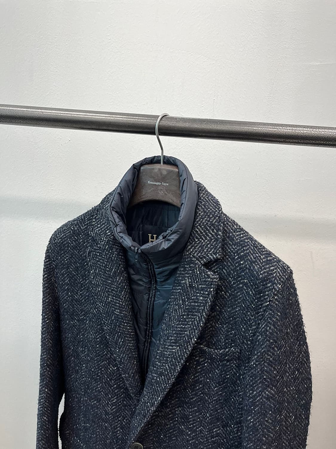 95-100) 에르노 헤링본 울코트  상품이미지2