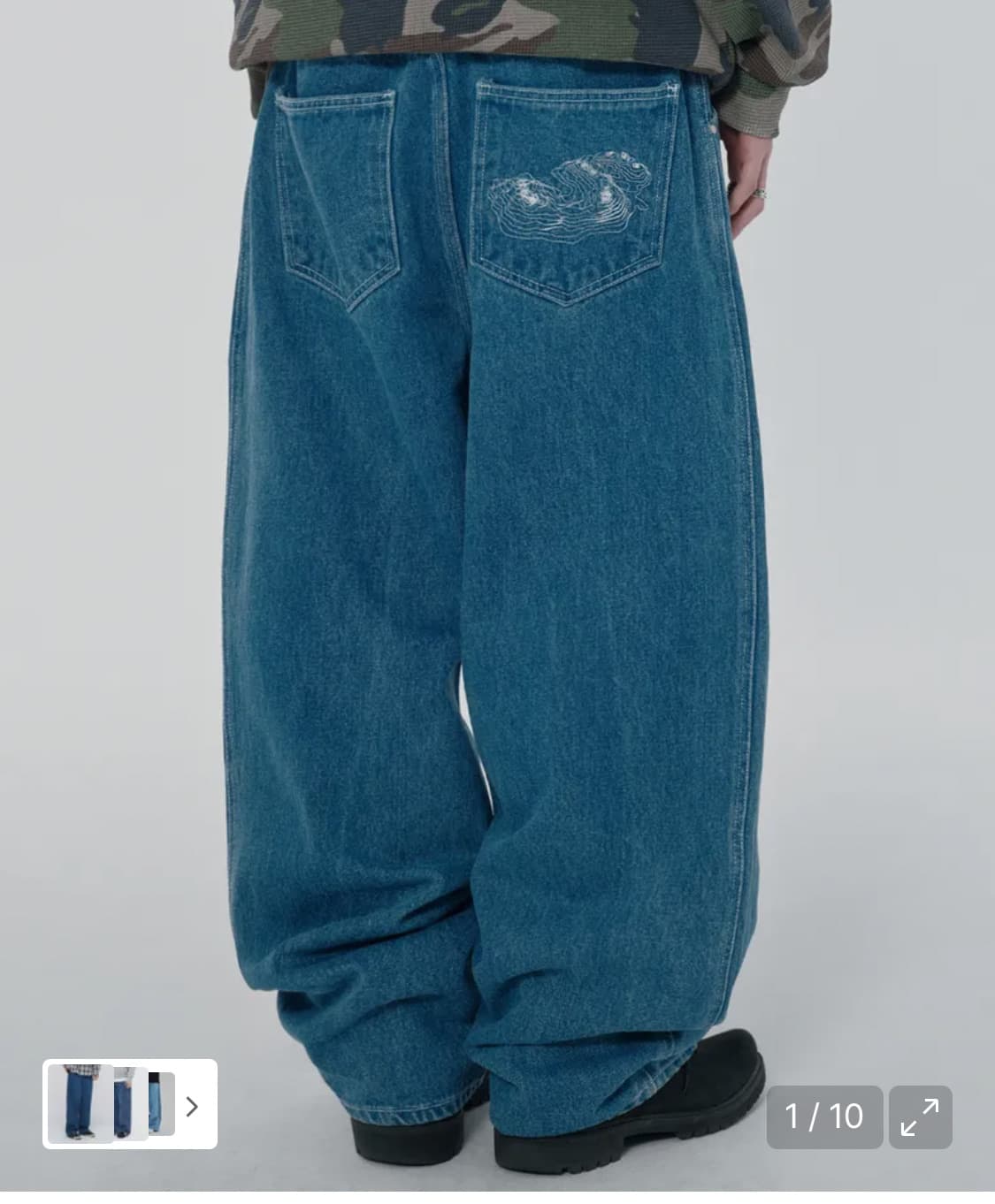 스웨이드 포켓 데님 블루 상품이미지1