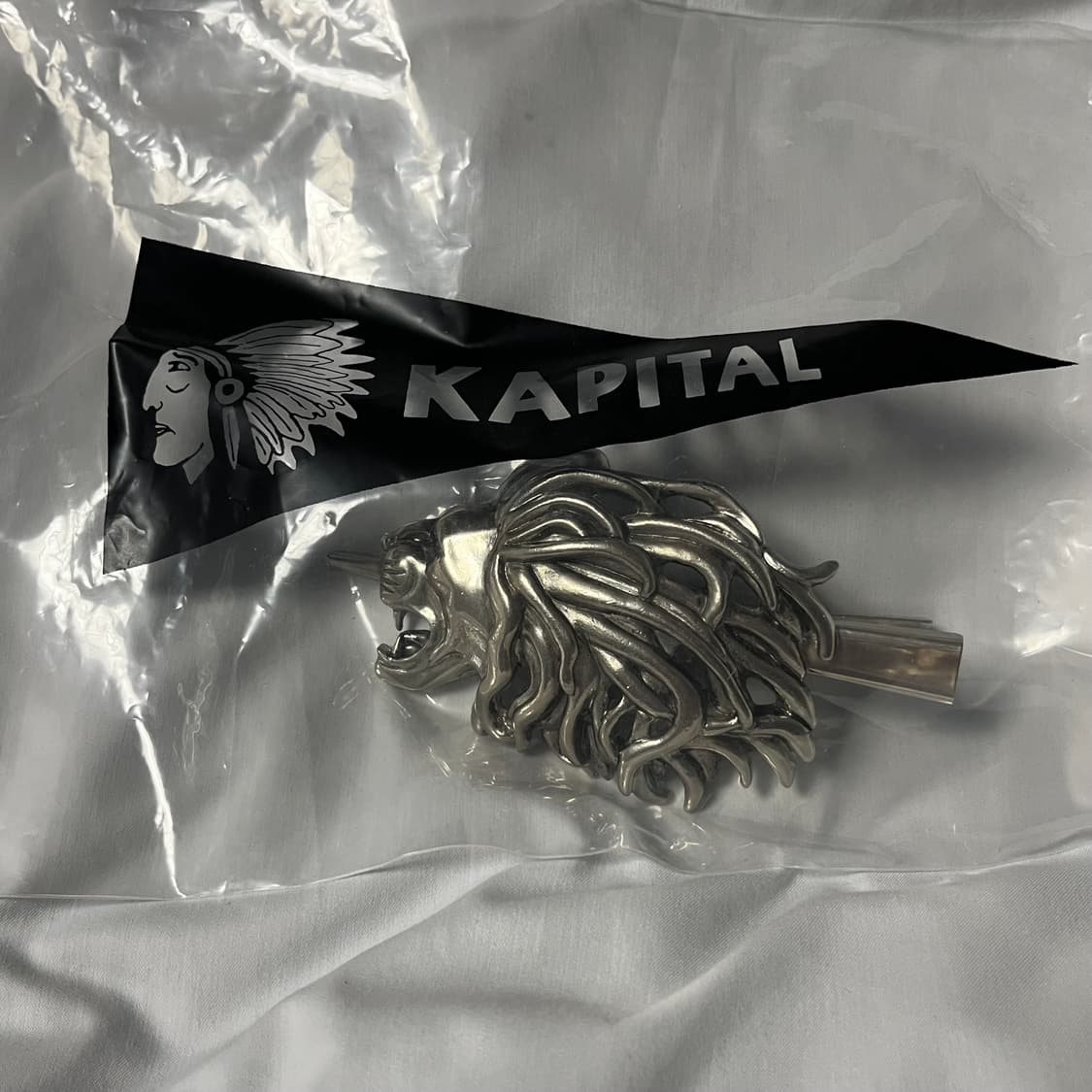 캐피탈 라이언 펜던트 스카프 핀 실버 상품이미지5