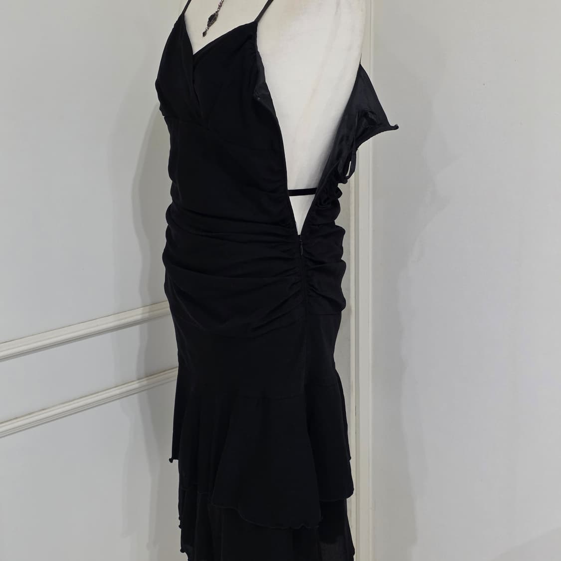 일본빈티지)고딕블랙오네갸루st y2k 셔링 캉캉 로맨틱 발레코어 원피스 상품이미지2