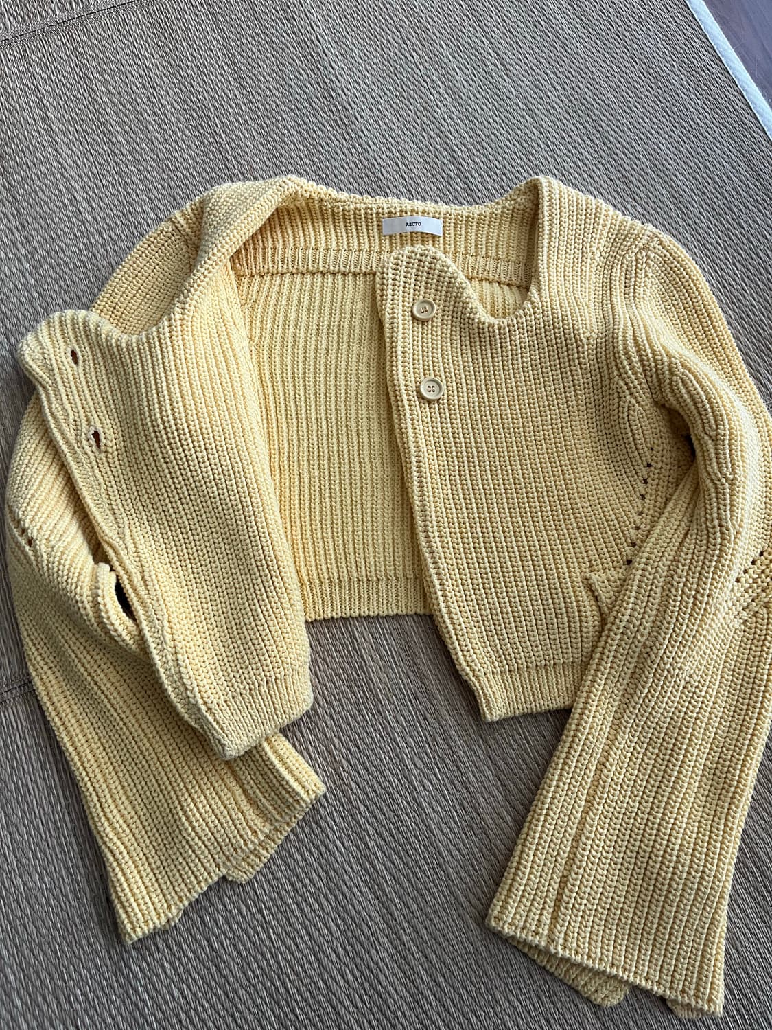 렉토 옐로우 가디건 상품이미지2