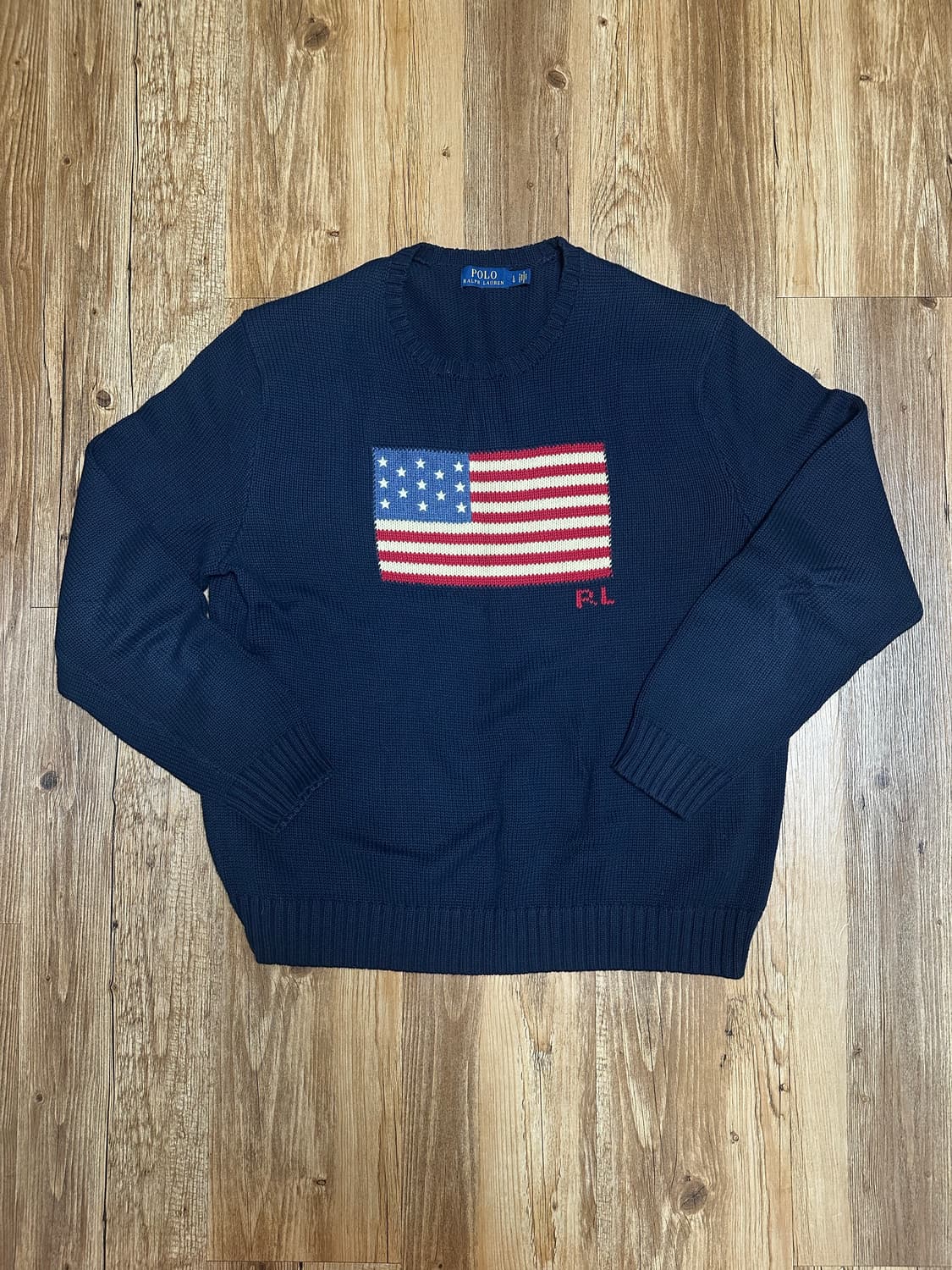 [L] 폴로 성조기 네이비 니트 상품이미지1