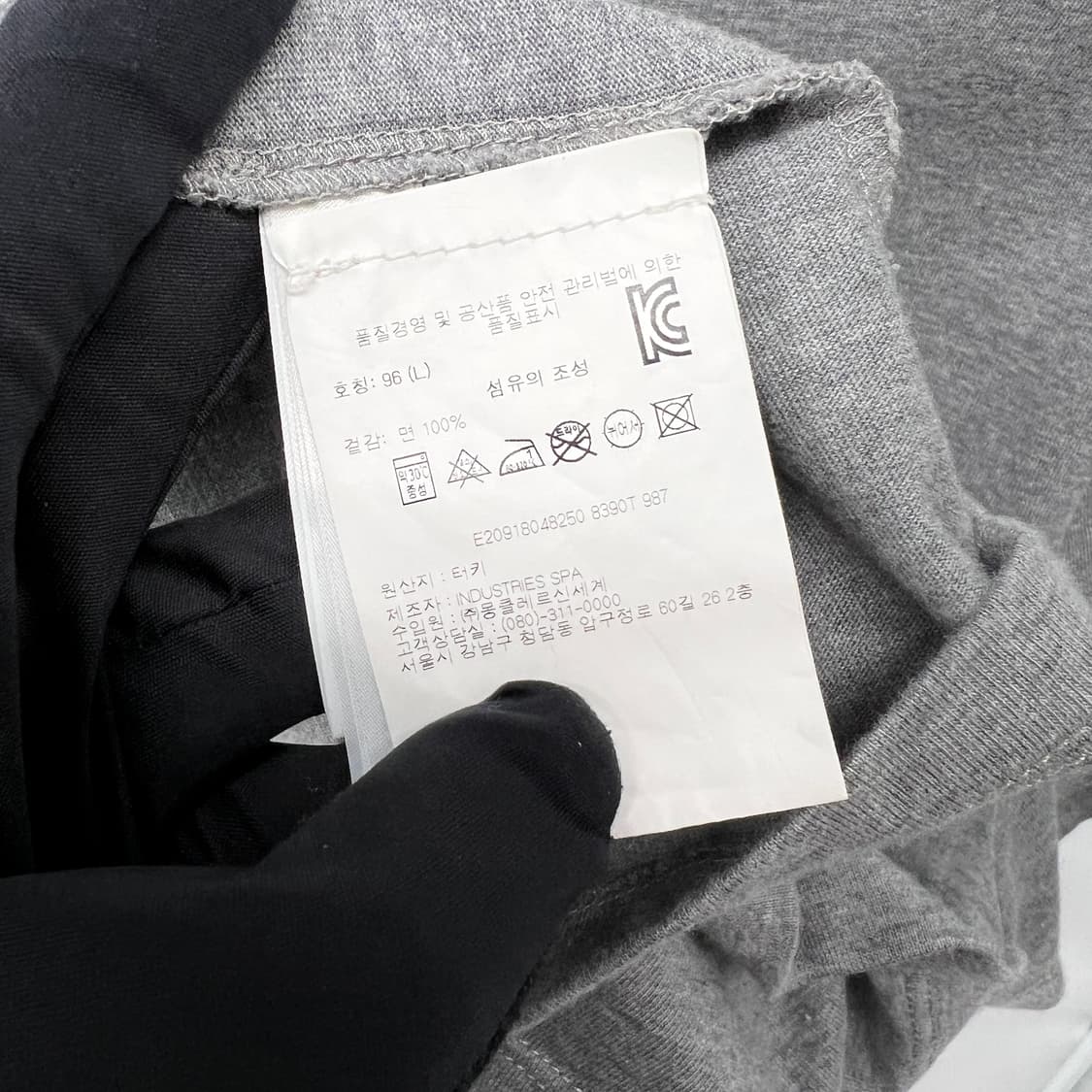 [L사이즈] 몽클레어 로고 반팔 티셔츠 그레이 상품이미지6