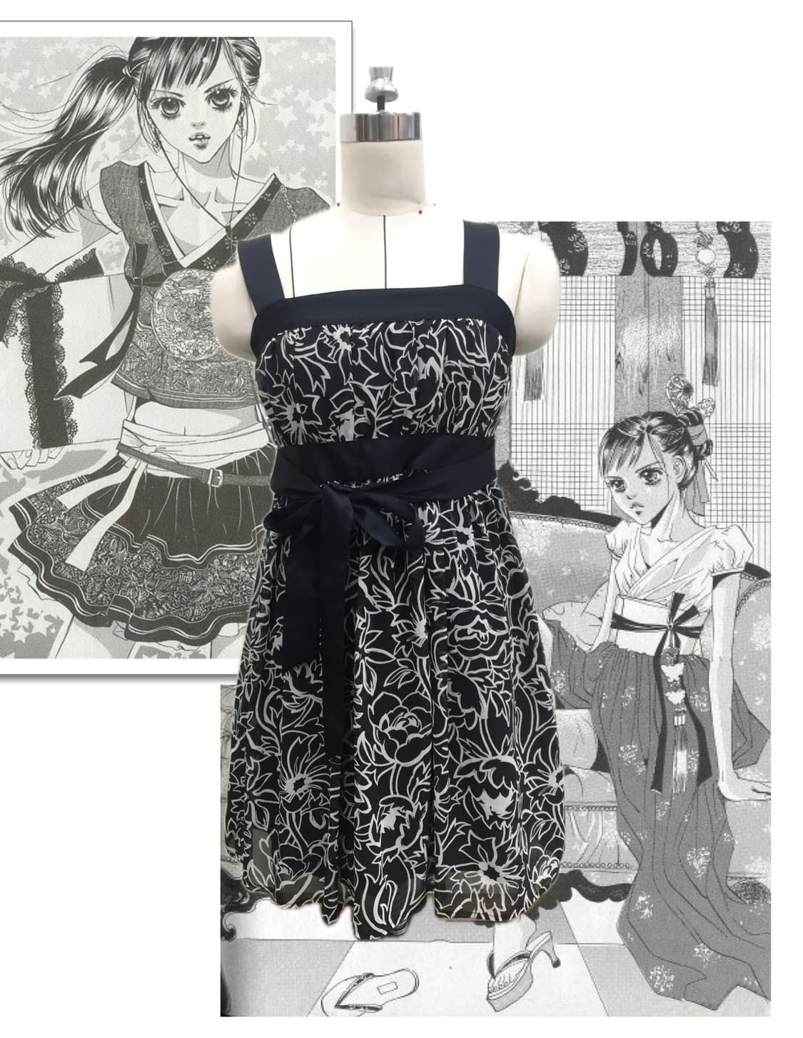 오리엔탈 퓨전한복 원피스 탑 상품이미지2