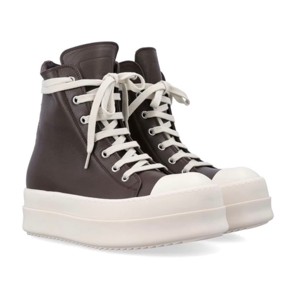 38,39/ 릭오웬스 메가범퍼 라몬즈 하이탑 브라운 밀크 26SS 상품이미지3