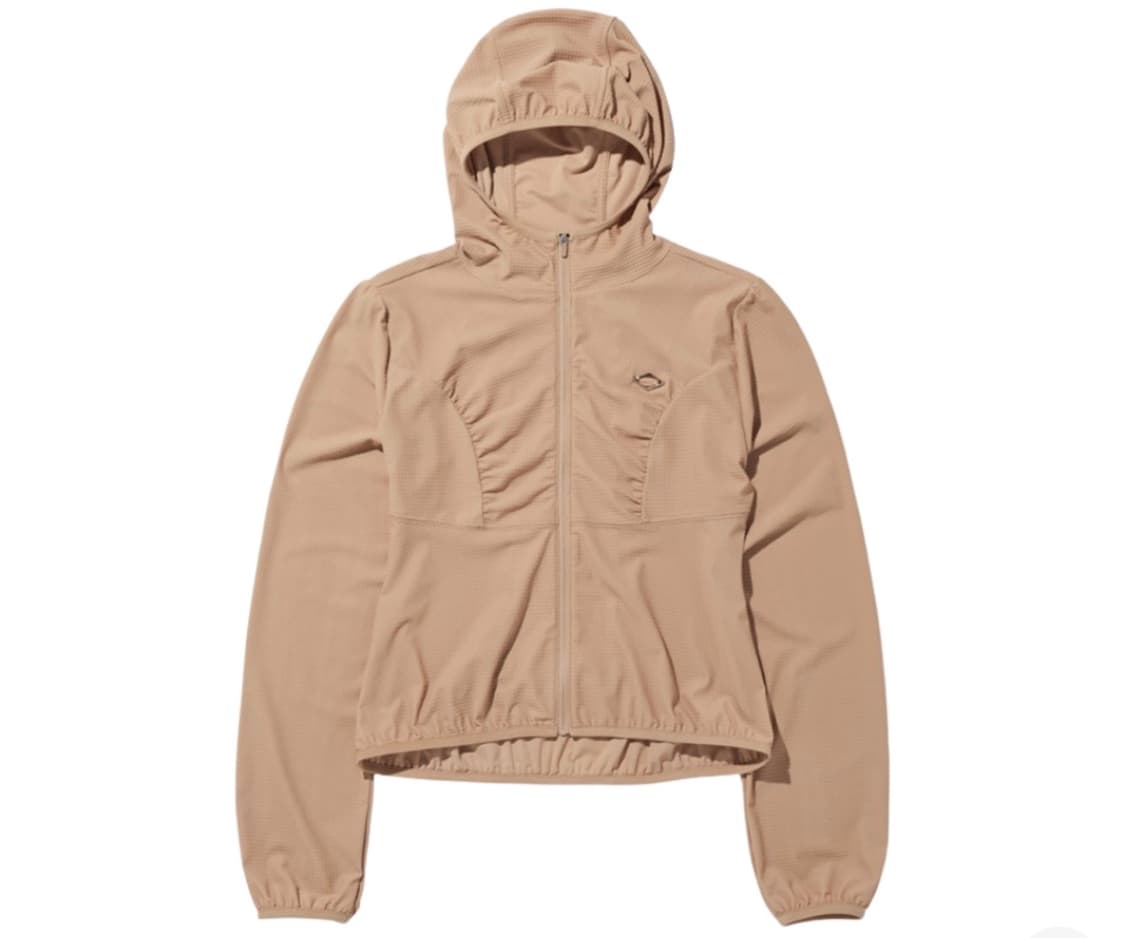 (W) 미스치프 후드 와플 집업 베이지 M사이즈 상품이미지1