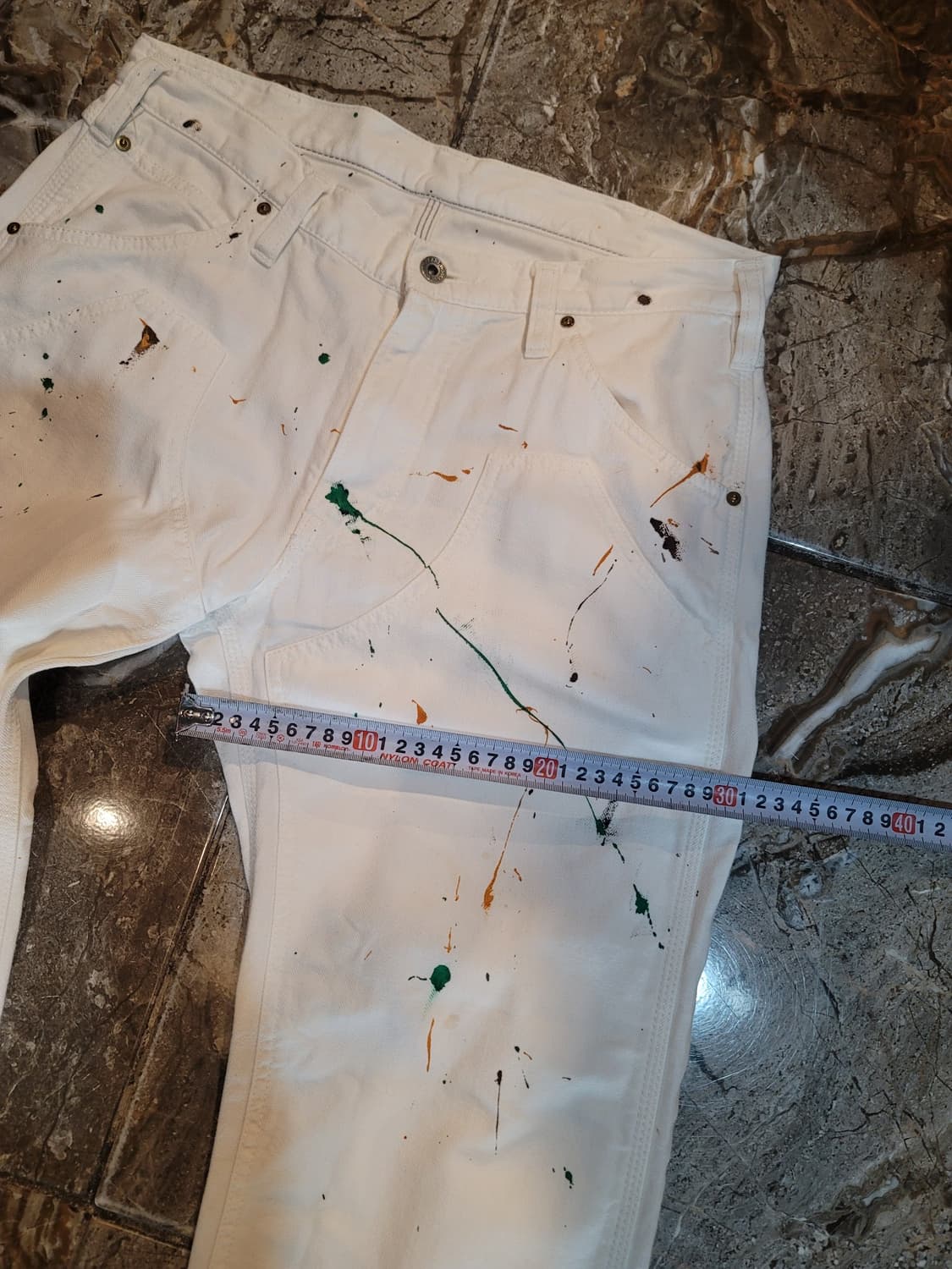 아이언하트 헤링본 더블니 페인트 워크팬츠  상품이미지5