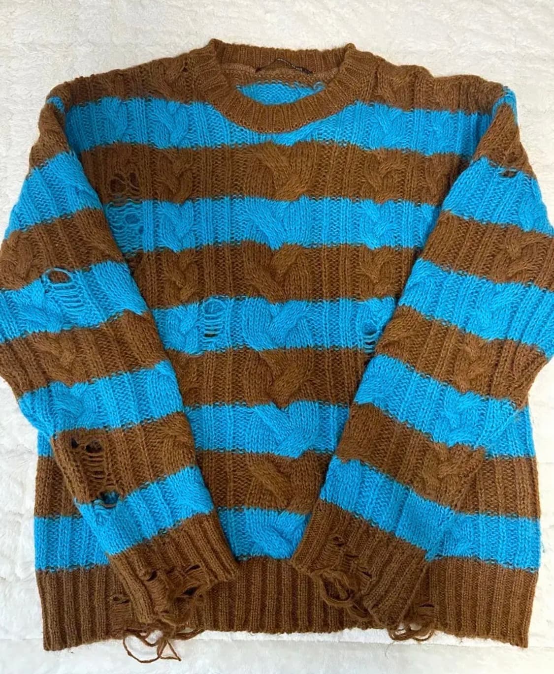 앤더슨벨 디스트로이드 스트라이프 니트 L 상품이미지2