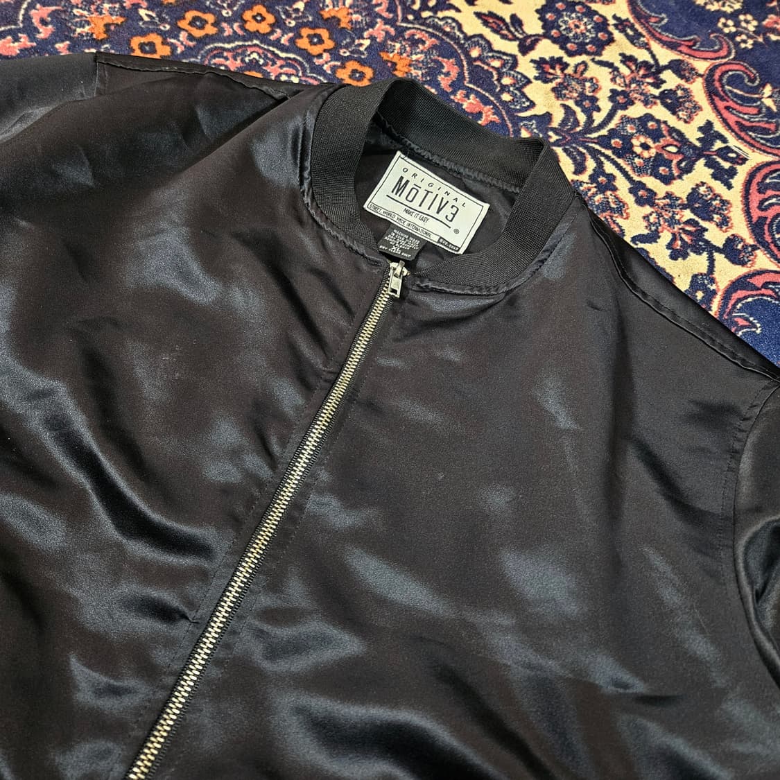 모티브 타이거 유광 블루종 자켓 XL size 상품이미지5