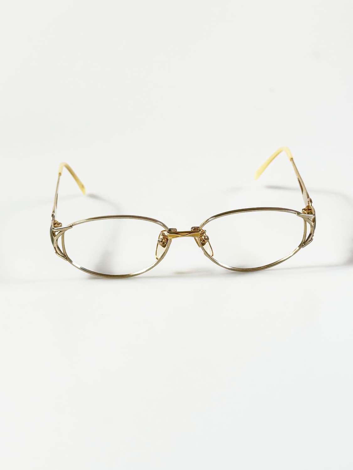 90s P.S.C 골드 오벌 메탈 슬림 프레임 빈티지 안경 상품이미지1