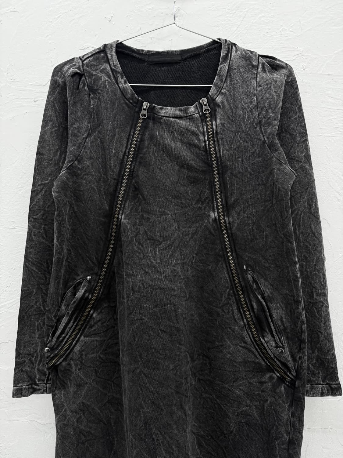 jeanasis 워시드 지퍼 원피스 상품이미지2