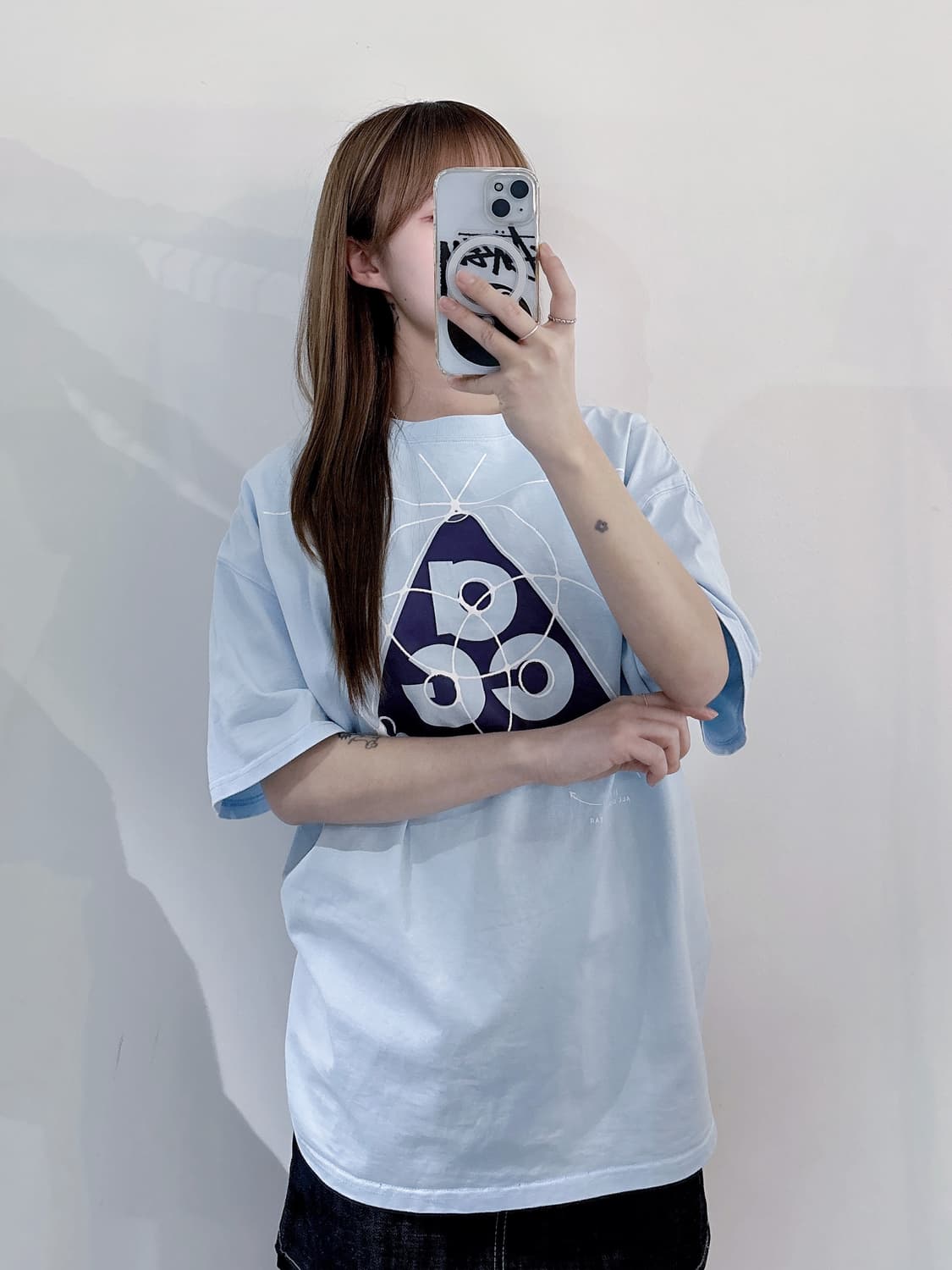 나이키acg 빅로고 베이비블루 반팔 상품이미지1