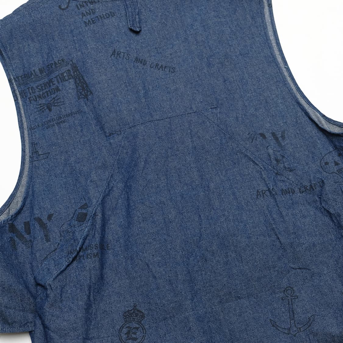 8oz graffiti print denim fowl vest 상품이미지9