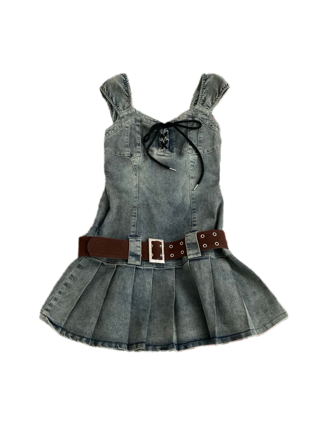 denim mini one-piece dress 상품이미지1