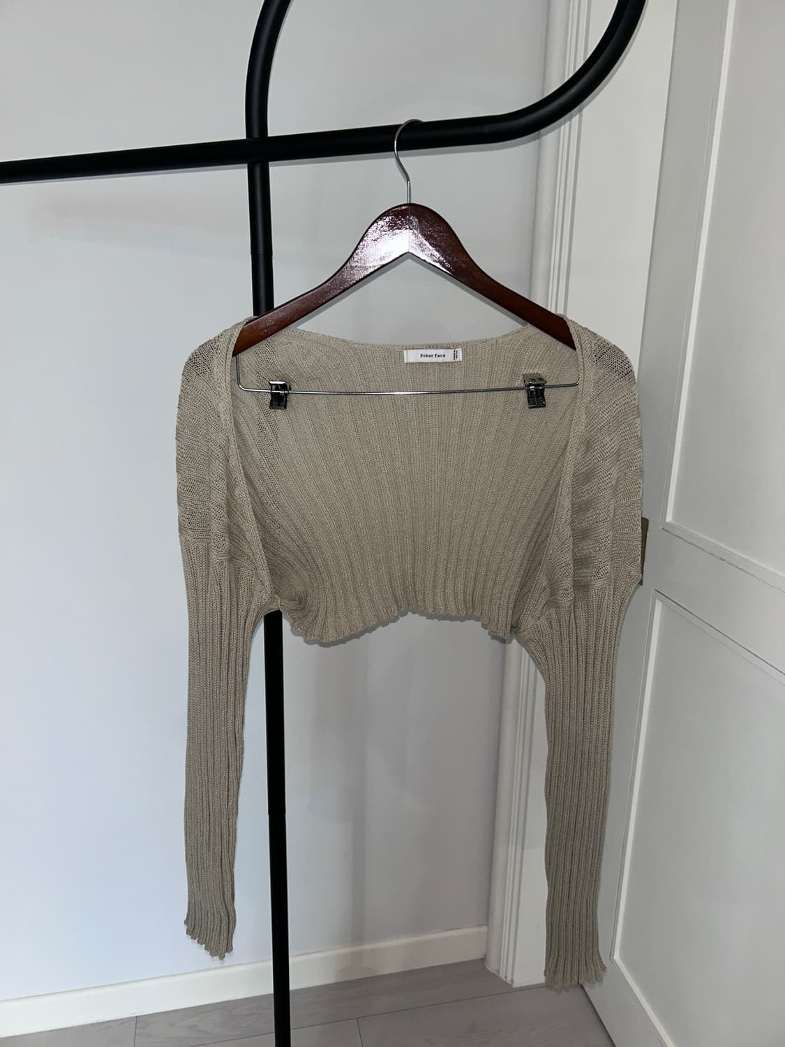 Beige Rib Knit Bolero / 빈티지 니트 볼레로 상품이미지3