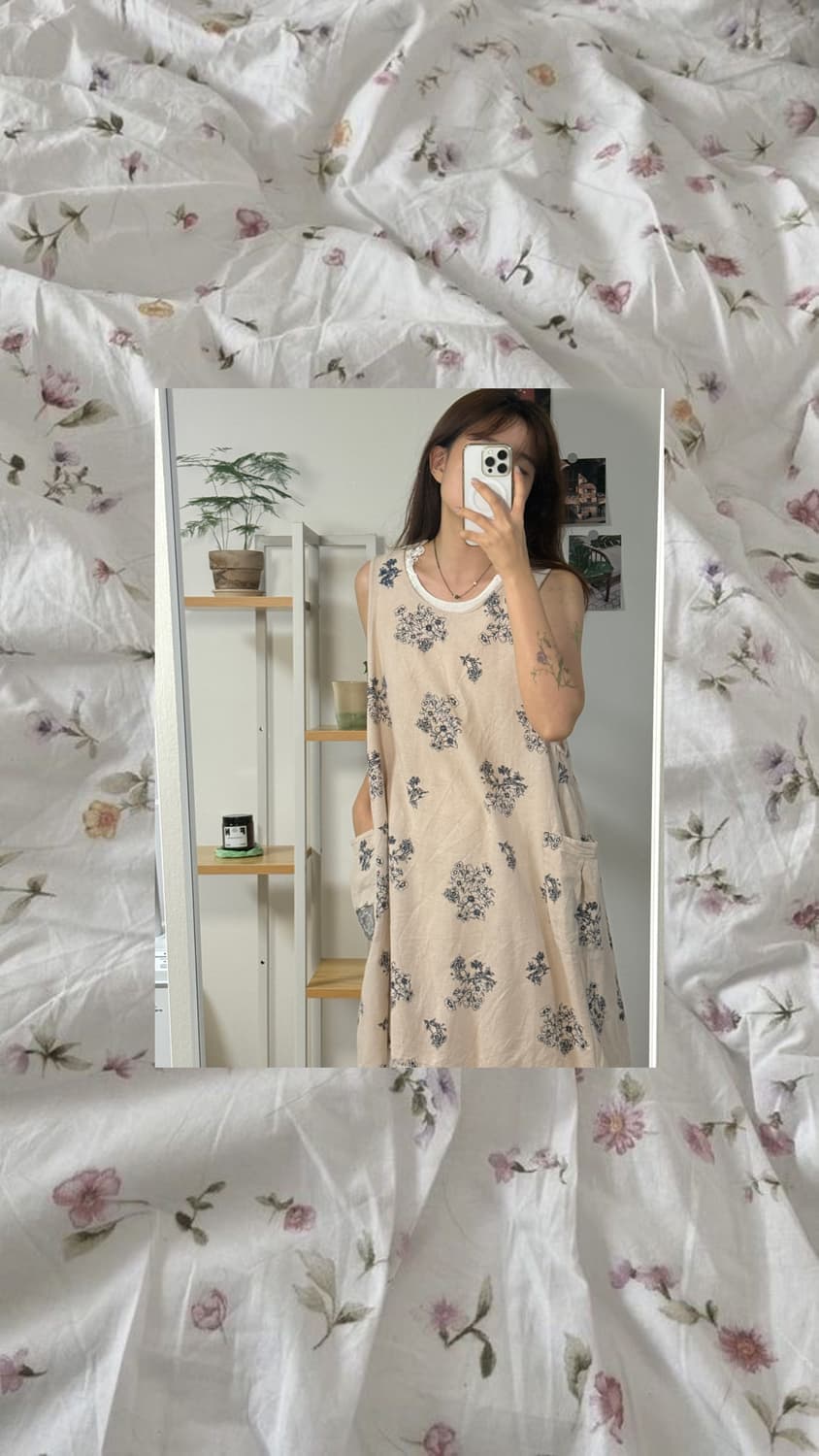 begie flower layerd ops 상품이미지2