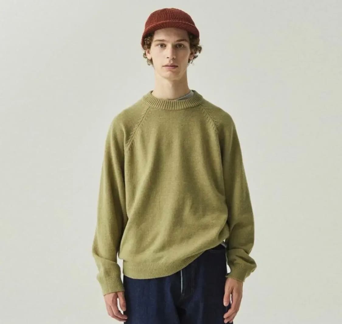 토마스모어 램스울 니트 세이지 그린 L 상품이미지1