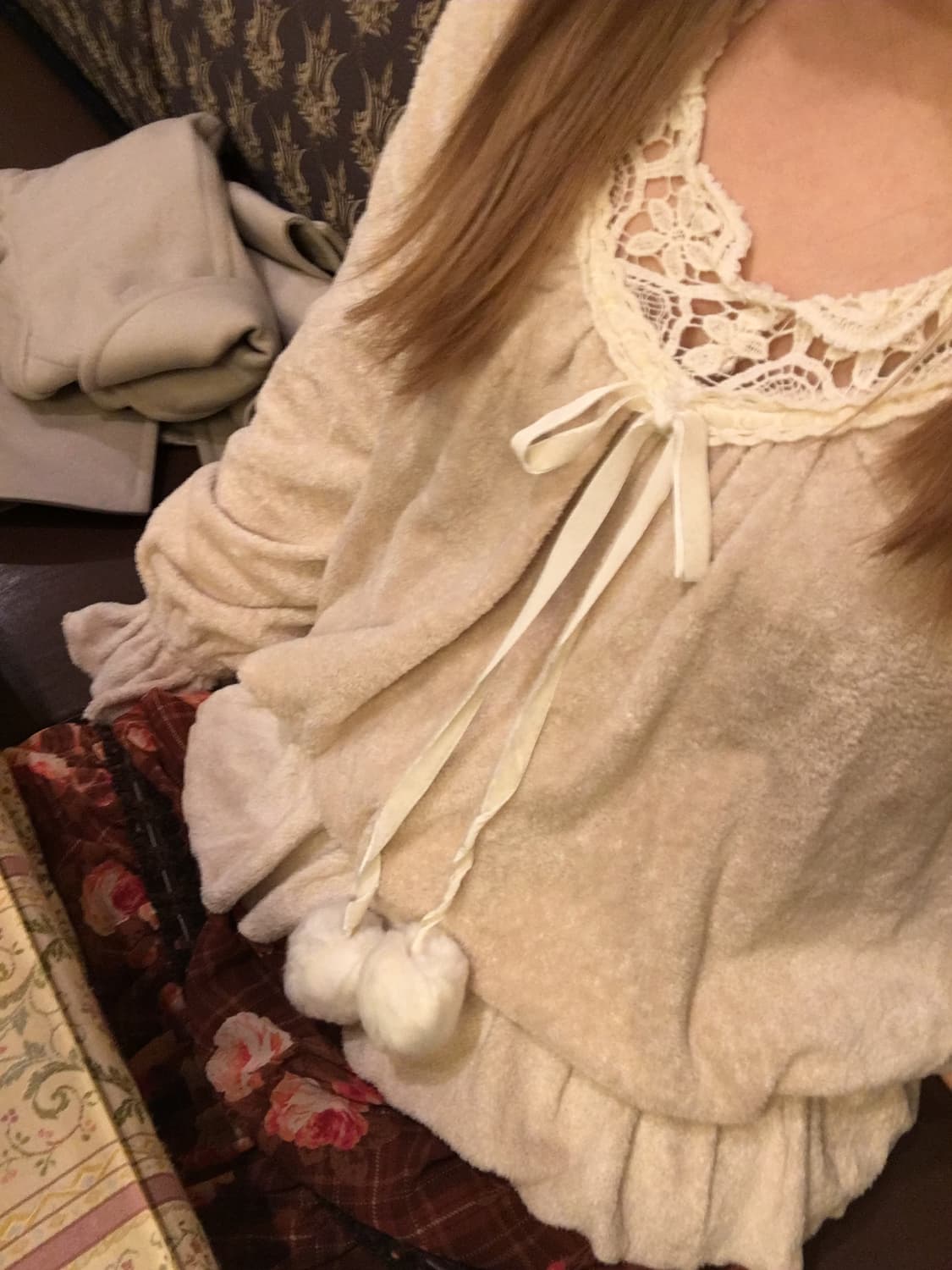 리즈리사 폼폼 라떼 대대장 젤라또 피케 코트 상품이미지1